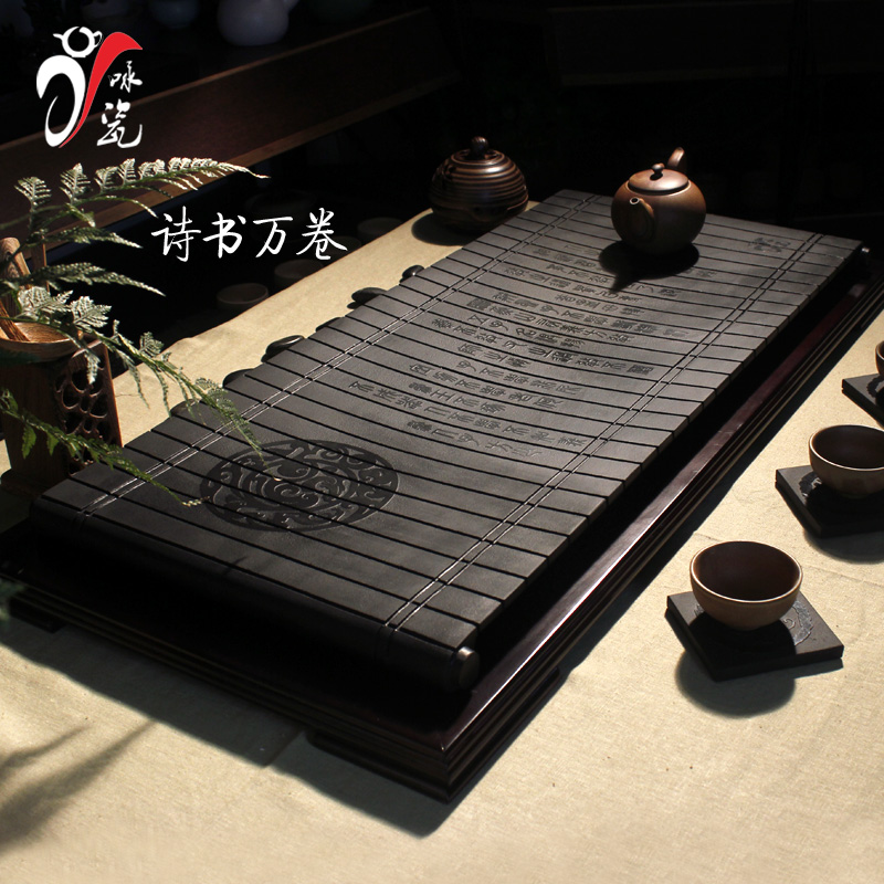 乌金石茶盘整块家用天然大小号黑金石材茶台功夫茶海排水茶盘 石|msdalam kategori pinggan mangkuk, set teh, dulang teh - dari Buy2taobao.com untuk memberikan perkhidmatan ejen Taobao profesional membeli