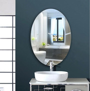 简约浴室镜椭圆镜壁挂镜无框镜卫生间洗手间镜子圆形镜