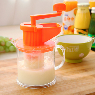 神器迷你手动榨汁机，家用手摇磨豆浆机，婴儿水果榨汁器果汁姜蒜机