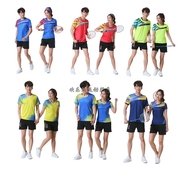 羽毛球服套装男女款速干兵乓球服网球运动服夏短袖印字比赛服定制