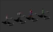 跑步健身的人3dsmax模型/在跑步机的人/健身跑步动画人物max素材