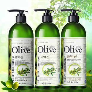韩伊橄榄olive营养洗发露，沐浴露护发乳3三件500ml*3洗护家庭套装