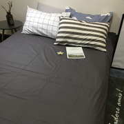 纯棉纯色床单单品韩国北欧简约风学生宿舍床单人双人枕套