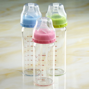 高硼硅玻璃奶瓶宽口径奶瓶防胀气婴儿新生儿宝宝用品180ml240ml