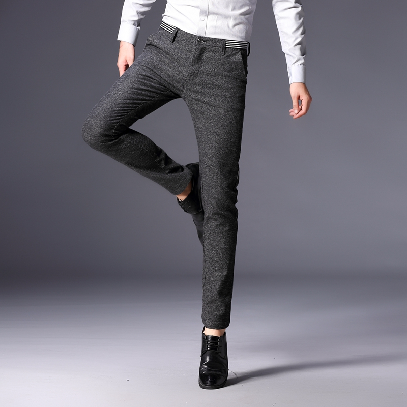 high-grade 2019 Spring new pattern man Casual pants England trousers Straight pants Korean Edition Trend Self cultivation Feetin the Men's clothing, Casual pants category - from Buy2taobao.com to provide professional Taobao agent buy service