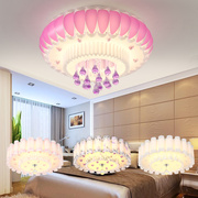 浪漫田园主卧室灯温馨圆形，led吸顶灯创意，婚房灯具现代简约客厅灯