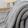加厚冬季保暖双层双面羊羔绒长毛毯加大纯色绒毯压床盖毯被子