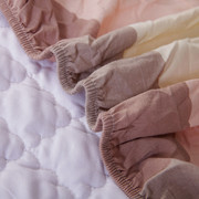 纯棉床笠加厚夹棉席梦思床罩保护套，单件全棉床垫，防滑1.5米1.8m床c