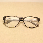 韩国TR90超轻眼镜框 男女款全框近视眼镜架 复古大框潮黑白豹纹