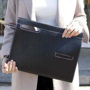 韩版手拎手拿包个性皮革女手包笔记本，包职业(包职业)商务通勤公文包文件包