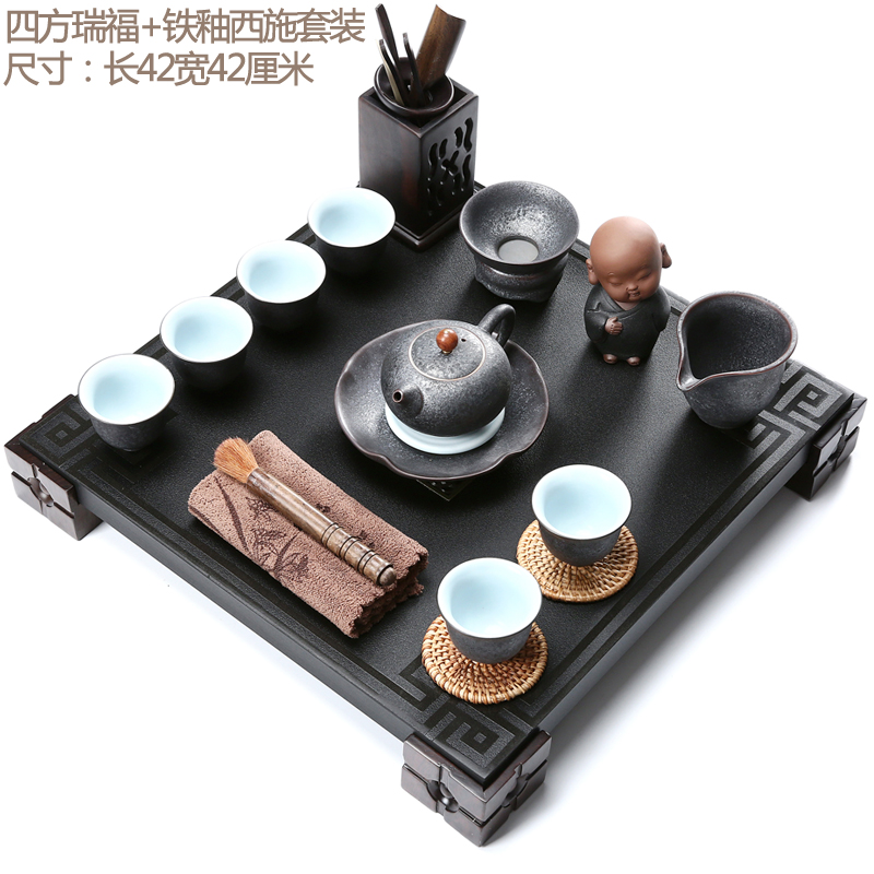 高档紫砂茶具套装家用整套功夫茶壶茶杯乌金石实木茶盘简约现代茶在类目 餐饮具, 茶具, 功夫茶具中 - 来自Buy2taobao.com提供专业的淘宝代购服务