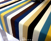 地中海桌布布艺餐桌布加厚帆布欧式台布，茶几布时尚(布时尚)条纹椅垫
