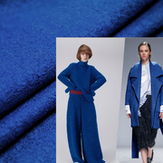 日本进口弹力宝蓝色圈圈羊毛针织薄款秋冬纯色服装布料连衣裙面料