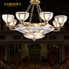 欧式古典客厅吊灯全铜灯半吊吸顶灯美式复古全铜灯具卧室房间吊灯