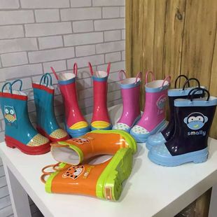韩国外贸儿童宝宝男女，时尚、可爱防水防滑户外雨鞋雨靴雨衣