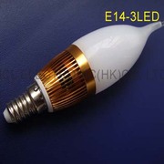 高品质大功率 3W E14 led灯泡 拉尾灯泡 E14蜡烛灯 E14 led水晶灯