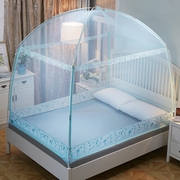 蚊帐两米大床2+2.2m蒙古包双人床2.0免安装支架1.8家用大号榻榻米