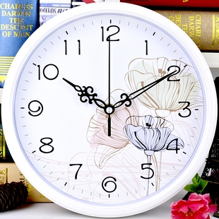 静音挂钟客厅办公现代创意钟表圆形时钟简约卡通挂表时尚石英钟表