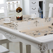PVC防水桌布防烫软塑料玻璃台布免洗茶几餐桌垫透明磨砂水晶板