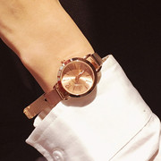 钢带手链式气质女表韩版简约金色细带学生复古小巧精致小清新手表