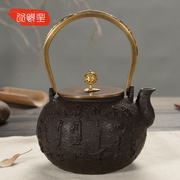 铁壶铸铁茶壶日本南部氧化无涂层纯手工养生煮茶壶生铁壶黄鹤楼