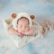 宝沃儿童摄影道具帽子搭配套餐新生婴儿男女宝宝影楼照相套装