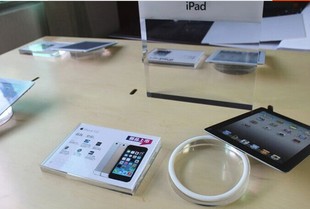 适用ipad平板水晶防盗报警展示支架联想三星带防滑垫报警器底座