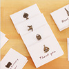 10张韩国创意复古记忆迷你金属折叠小贺卡生日，情人节新年祝福卡片