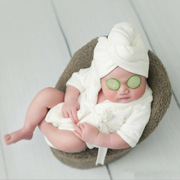 儿童摄影服装婴儿浴袍影楼，宝宝照相道具新生儿，满月百天周岁照浴衣