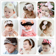 满月百日宝宝婴儿发带头箍头饰，小童可爱蝴蝶，公主蕾丝发饰多款可选