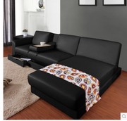 日式多功能皮艺沙发床 转角双人沙发 储物收纳 折叠贵妃沙发组合