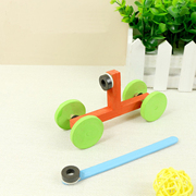 磁力小车diy小发明科技，手工小制作磁性科学实验5元内木制模型玩具