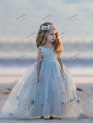 欧美大牌定制儿童婚纱礼服 女童周岁生日公主裙花童装钢琴演出服