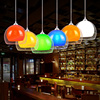 彩色餐厅吊灯简约亚克力单头LED创意超市中西餐馆吧台三头吊灯具