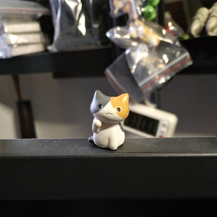 日本正版散货neta可爱小猫摆件 招财猫 招运祈福 可放显示器上