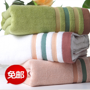 中国结竹纤维彩条加大加厚浴巾成人婴幼儿童，洗澡柔软pd2190