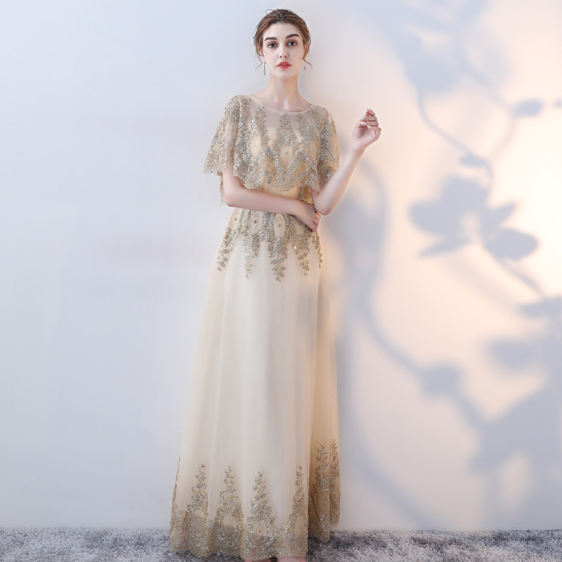 Self cultivation Show thin Bridesmaid Dresses Evening dress banquet Party Sequins Shawl Banquet host Dress Large Annual meetingin the Women's clothing/Boutique , Wedding/Cheongsam/Formal dress , Formal dress/Evening category - from Buy2taobao.com to provide professional Taobao agent buy service