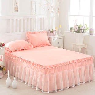 韩版公主蕾丝床裙单件，床罩双人席梦思床笠床垫保护套床套