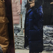 2017冬季金丝绒羽绒服女中长款加长加厚过膝韩版超大毛领外套