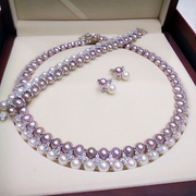 高圆圆明星同款淡水珍珠S925镶嵌锆石 多层 双排手链项链颈链女