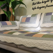 北欧拼布全棉水洗棉，布艺防滑沙发垫皮沙发坐垫沙发巾