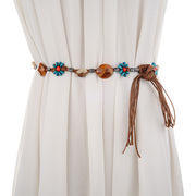 时尚民族风手工编织细腰链波西米亚风长裙配带女士腰带装饰皮带女