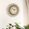 简约欧式复古钟表客厅创意现代挂钟家用卧室静音石英钟圆形时钟