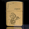 zippo纯铜复刻1941b打火机，免费刻字生肖猴，生日猴子献桃
