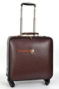 商务皮箱英伦复古旅行箱，万向轮男女行李箱登机箱18寸编织纹拉杆箱