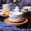 裕行水立方餐具个性创意碗盘家用欧式金边碗碟简约白色陶瓷碗盘子