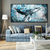 大幅横版鲸鱼DIY数字油画客厅卧室海洋动物风景油彩装饰画蓝鲸