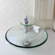 玻璃洗脸盆钢化玻璃艺术玻璃盆浴室玻璃盆洗手盆台上盆迷你型盆