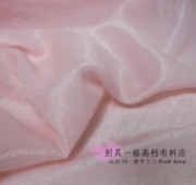 超仙女范浅粉色银葱暗条纹，仿真丝雪纺棉布料，仙女装雪纺棉纱裙面料