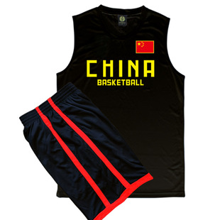 中国队篮球服套装定制国家队服订做训练服宽肩背心无袖坎肩球衣男